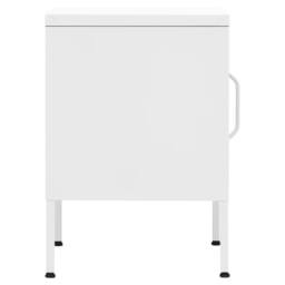 Berkfield Home Nightstands 2 pcs White 35x35x51 cm Steel - Size: 35 x 35 x 51 cm - thumbnail 4