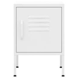 Berkfield Home Nightstands 2 pcs White 35x35x51 cm Steel - Size: 35 x 35 x 51 cm - thumbnail 1