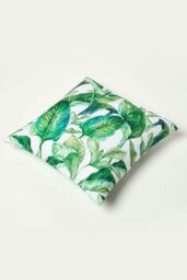 Homescapes Luxury Waterproof Banana Leaf Outdoor Cushion 45 x 45 cm, Set of 2 in Green - Size: 45 cm x 45 cm - thumbnail 6