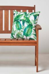 Homescapes Luxury Waterproof Banana Leaf Outdoor Cushion 45 x 45 cm, Set of 2 in Green - Size: 45 cm x 45 cm - thumbnail 3