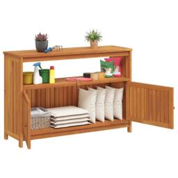 Berkfield Home Garden Console Table 110x35x75 cm Solid Wood Acacia in Brown - Size: 110 x 35 x 75 cm - thumbnail 4
