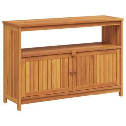 Berkfield Home Garden Console Table 110x35x75 cm Solid Wood Acacia in Brown - Size: 110 x 35 x 75 cm