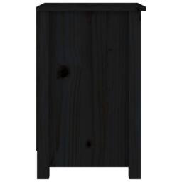 Berkfield Home Beautiful Bedside Cabinets 2 pcs Black 40x35x55 cm Solid Wood Pine - Size: 40 x 35 x 55 cm - thumbnail 5