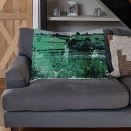 Benjamin Tate Design Classic Green Countryside Blanket in Natural - Size: 120 cm x 150 cm - thumbnail 2