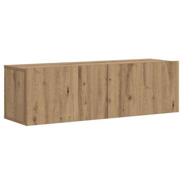 Berkfield Home Wall Mounted TV Cabinet Artisan Oak 100x30x30 cm Engineered Wood in Brown - Size: 100 x 30 x 30 cm - image 1