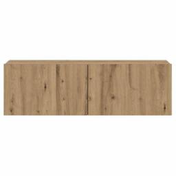 Berkfield Home Wall Mounted TV Cabinet Artisan Oak 100x30x30 cm Engineered Wood in Brown - Size: 100 x 30 x 30 cm - thumbnail 5