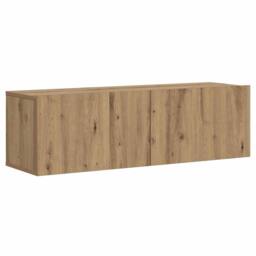 Berkfield Home Wall Mounted TV Cabinet Artisan Oak 100x30x30 cm Engineered Wood in Brown - Size: 100 x 30 x 30 cm - thumbnail 1