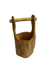 KDMD Teak Well Buckets aprox 28cm in Brown