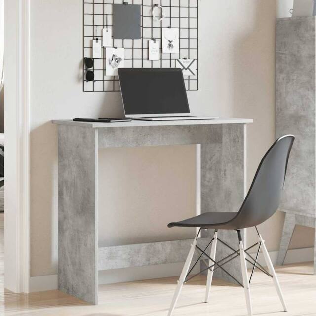 Berkfield Home Decorative Desk Concrete Grey 80x40x75 cm Engineered Wood - Size: 80 x 40 x 75 cm - image 1