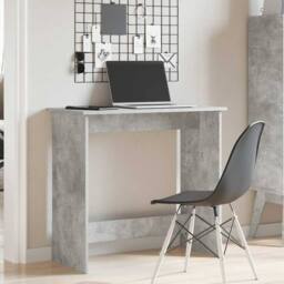 Berkfield Home Decorative Desk Concrete Grey 80x40x75 cm Engineered Wood - Size: 80 x 40 x 75 cm - thumbnail 1