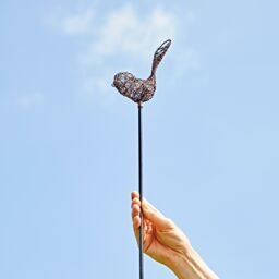 Paper High Metal Bird Garden Stake Decoration in Bronze - Size: Large - thumbnail 5