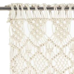 Berkfield Home Macrame Curtain 140x240 cm Cotton in Cream - thumbnail 3