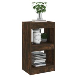 Berkfield Home Book Cabinet/Room Divider Smoked Oak 40x30x72 cm in Brown - Size: 40 x 30 x 72 cm - thumbnail 6