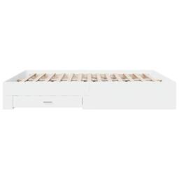 Berkfield Home Bed Frame with Drawers without Mattress White 180x200 cm Super King - thumbnail 5