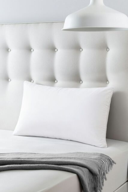 Living and Home Skin-Friendly High Elasticity Solid Color Pillow in White - image 1