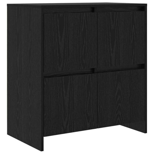 Berkfield Home Sideboard with Door Black oak 70 x 41 x 75 cm Engineered wood - image 1