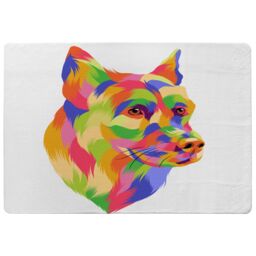 Benjamin Tate Design Amazing Illustration Dog Pop Art Designer Rug in Natural - Size: Large - thumbnail 1