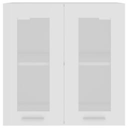 Berkfield Home Hanging Glass Cabinet White 60x31x60 cm Engineered Wood - Size: 60 x 31 x 60 cm - thumbnail 6