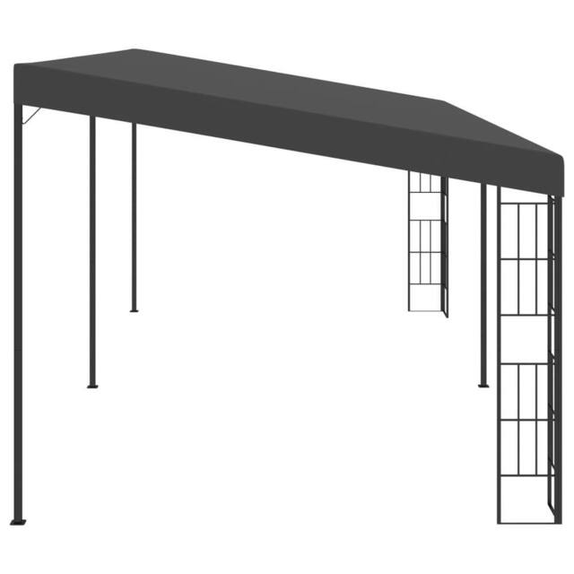 Berkfield Home Durable Wall-mounted Gazebo 3x6 m Anthracite Fabric in Dark Grey - image 1