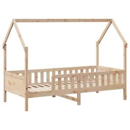 Berkfield Home Kids' House Bed Frame without Mattress 90x190 cm Single Pine in Brown - thumbnail 3