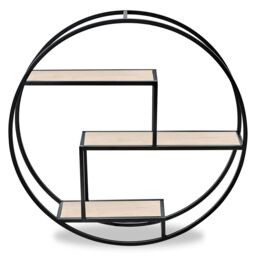 Orsina Functional Design 3 Tier Round Shelves, Stylish Box Shelves For Wall, Durable Wall Storage For Livingroom in Natural