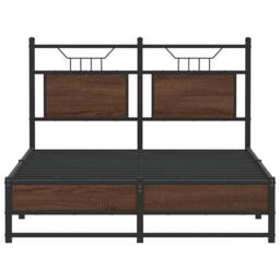Berkfield Home Decorative Bed Frame Frame Brown Oak 120x190 cm Small Double Wood - thumbnail 6