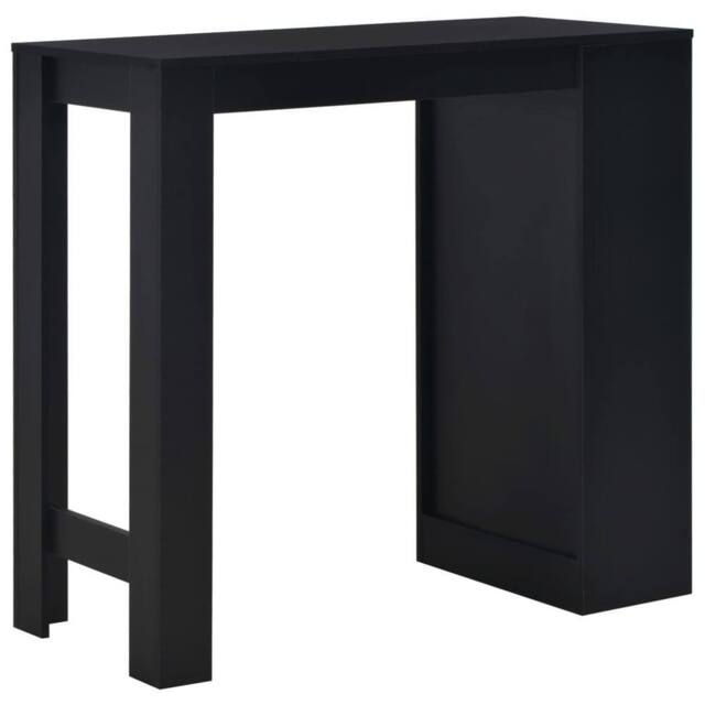 Berkfield Home Beautiful Bar Table with Shelf Black 110x50x103 cm - Size: 110 x 50 x 103 cm - image 1
