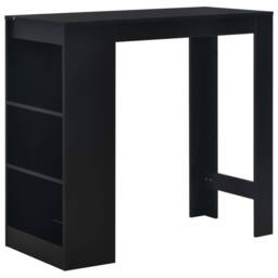 Berkfield Home Beautiful Bar Table with Shelf Black 110x50x103 cm - Size: 110 x 50 x 103 cm - thumbnail 2