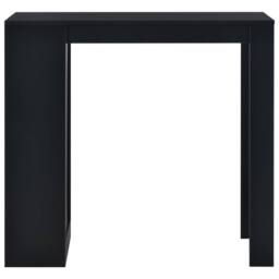 Berkfield Home Beautiful Bar Table with Shelf Black 110x50x103 cm - Size: 110 x 50 x 103 cm - thumbnail 3