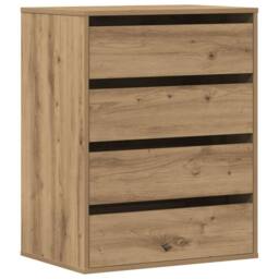 Berkfield Home Corner Chest of Drawers Artisian Oak 60x41x76 cm Engineered Wood in Brown - Size: 60 x 41 x 76 cm - thumbnail 1