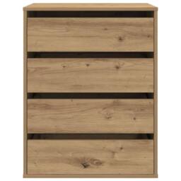 Berkfield Home Corner Chest of Drawers Artisian Oak 60x41x76 cm Engineered Wood in Brown - Size: 60 x 41 x 76 cm - thumbnail 4