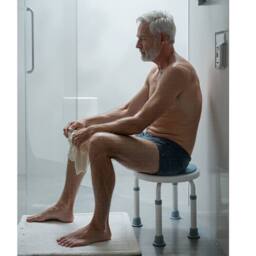 Gr8 Home Rotating Non Slip Bathroom Bath Shower Stool in Blue - thumbnail 6
