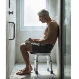 Gr8 Home Rotating Non Slip Bathroom Bath Shower Stool in Blue - thumbnail 5