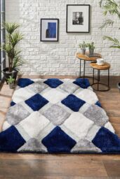 Origin 3D GEO Shaggy Navy 80x150 - Size: 80 cm x 150 cm - thumbnail 1