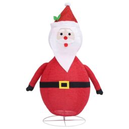 Berkfield Home Decorative Christmas Santa Claus Figure LED Luxury Fabric 60cm - thumbnail 5
