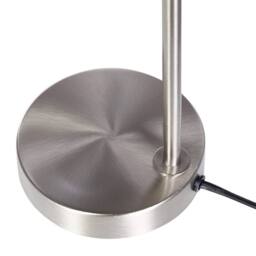 Wyld and Coco Table Lamp Silver Steel Round Glass Shade Modern Glam Ambient Desk - thumbnail 5