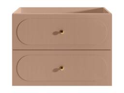 Vente-unique Wall-Hung Vanity Unit - Dusty Pink - 80 Cm - SATOBAL - thumbnail 4