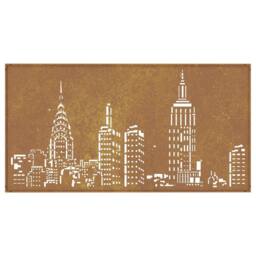 Berkfield Home Garden Wall Decoration 105x55 cm Corten Steel Skyline Design in Brown - thumbnail 5
