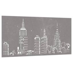 Berkfield Home Garden Wall Decoration 105x55 cm Corten Steel Skyline Design in Brown - thumbnail 3