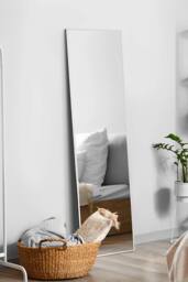 Living and Home 120x30cm Modern Full Length Mirror Metal Frame Wall-Mounted Dressing Mirror for Bedroom & Clothing Store in White - Size: 120x30 cm - thumbnail 3