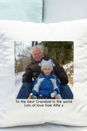 Personalised Memento Company Personalised Photo Upload Cushion in White - Size: 40 cm x 40 cm - thumbnail 4