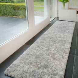 Kukoon Super Soft Mottled Tonal Silver & Grey Shaggy Living Room Area Rugs - Size: 200 cm x 290 cm - thumbnail 4