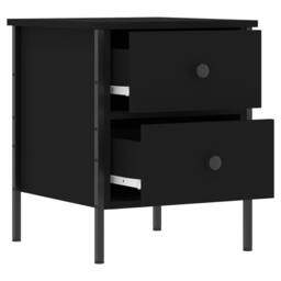 Berkfield Home Durable Bedside Cabinet Black 40x42x50 cm Engineered Wood - Size: 40 x 42 x 50 cm - thumbnail 6
