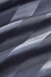 Living and Home Grey Striped Satin Accent Single Duvet Cover Set - 135x200cm Duvet & 50x75cm Pillowcase - thumbnail 3