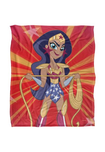 Warner Brothers Dc Superhero Girls Officially Licensed Silky Touch Super Soft Throw Blanket 152 x 127 cm in White - image 1