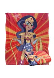 Warner Brothers Dc Superhero Girls Officially Licensed Silky Touch Super Soft Throw Blanket 152 x 127 cm in White - thumbnail 2