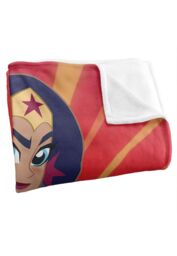 Warner Brothers Dc Superhero Girls Officially Licensed Silky Touch Super Soft Throw Blanket 152 x 127 cm in White - thumbnail 3