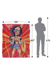 Warner Brothers Dc Superhero Girls Officially Licensed Silky Touch Super Soft Throw Blanket 152 x 127 cm in White - thumbnail 5
