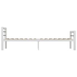 Berkfield Home Bed Frame White & Black Metal 100x200 cm - thumbnail 4