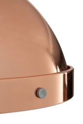 Orsina Bowl Shaped Pendant Light with Chrome Finish, Industrial Style Pendant Lighting Fixture, Cord Ceiling Light in Rose Gold - thumbnail 3
